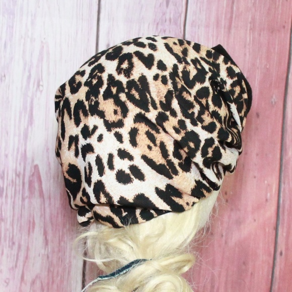 Leopard Turban Hat Bow main image 4